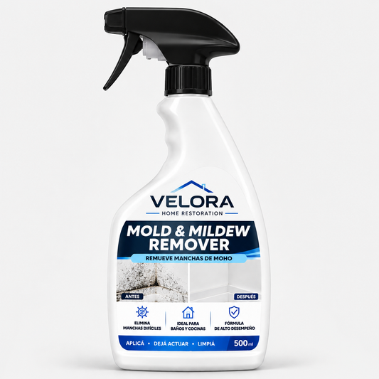 Velora Removedor de Moho | Paredes más limpias y libres de moho en minutos.