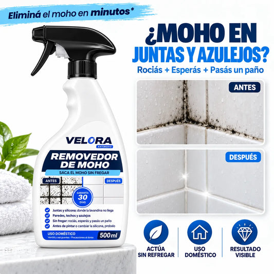 VELORA™ Antimoho | Eliminá las manchas negras de moho