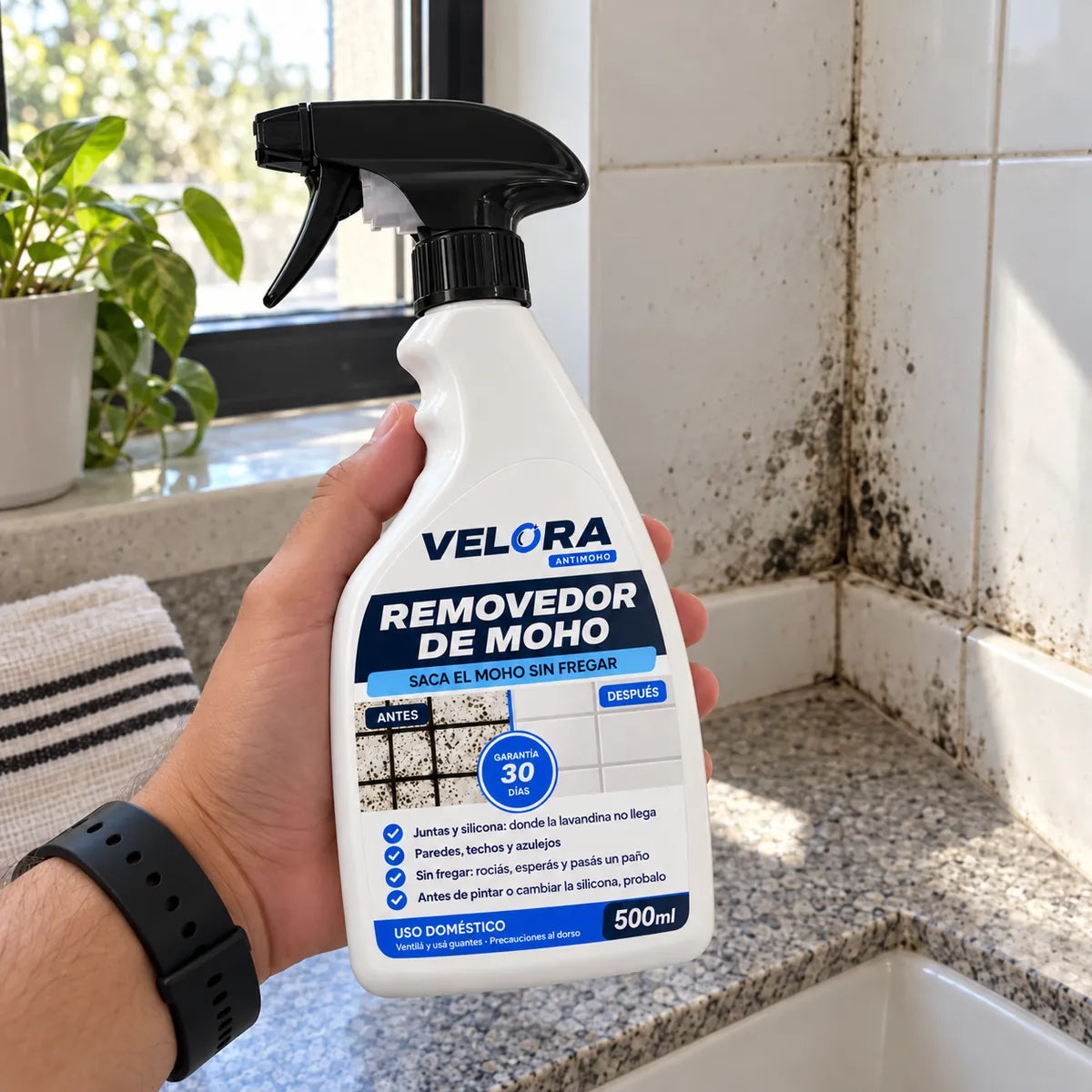 VELORA™ Antimoho | Eliminá las manchas negras de moho